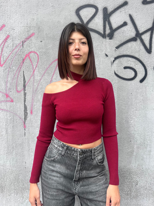 SUSY MIX MAGLIA CROP CUT OUT COSTINE ILARIA INDIA