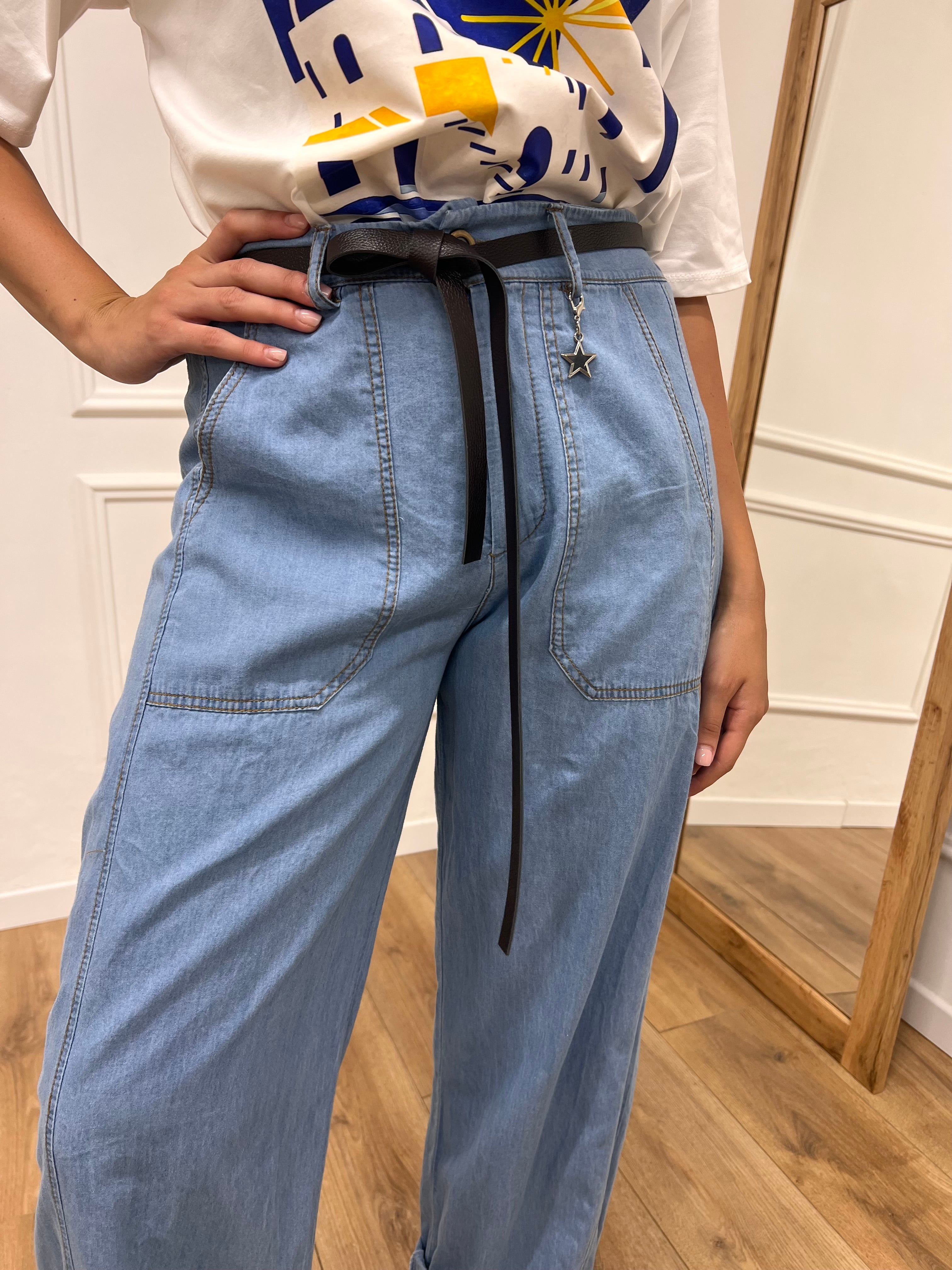 DENIM BALLON STELLINA LIGHT CHAMBRAY SUSY MIX