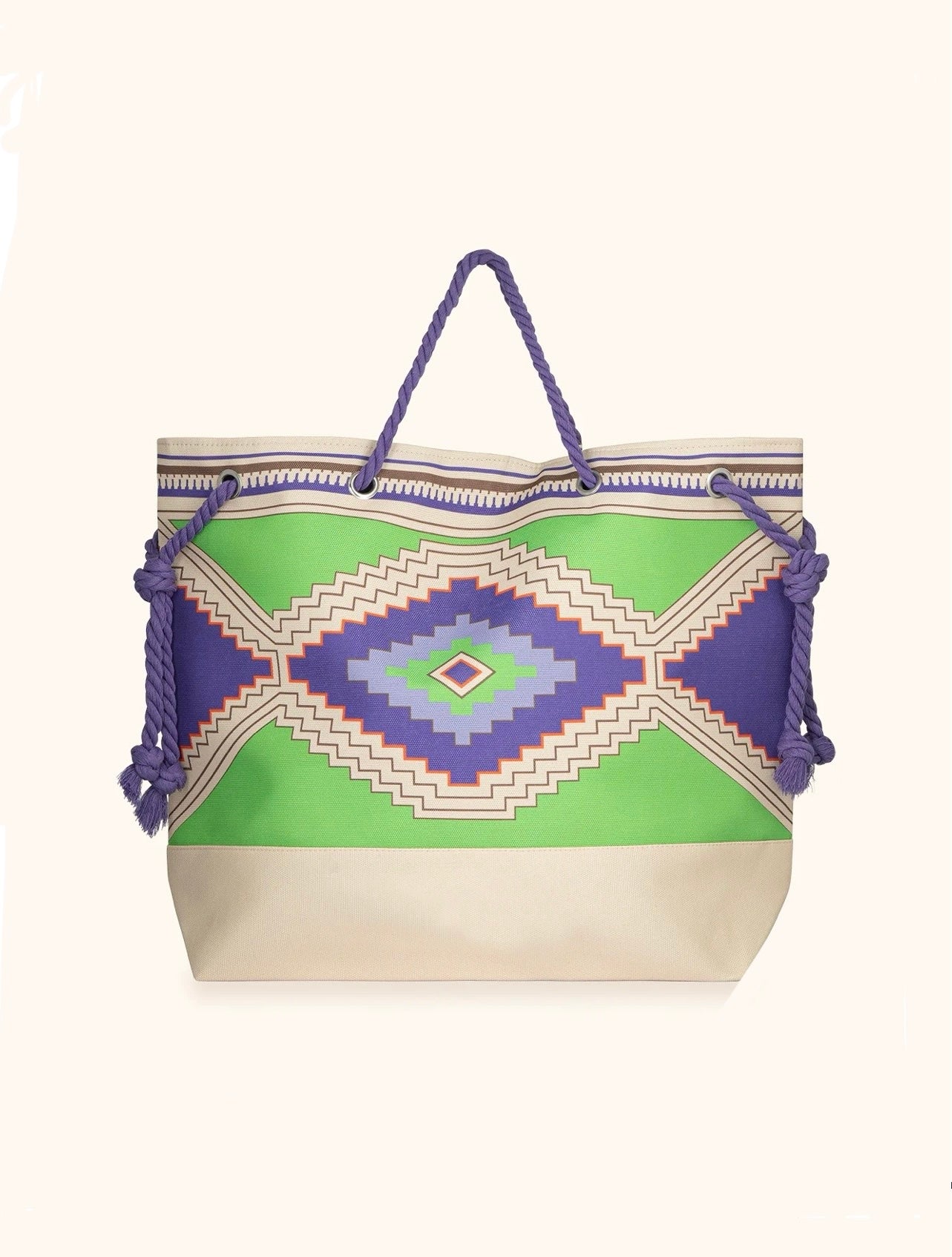 BORSA MARE MANICI CORDA FANTASIA VIOLA