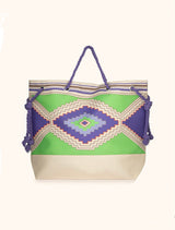 BORSA MARE MANICI CORDA FANTASIA VIOLA