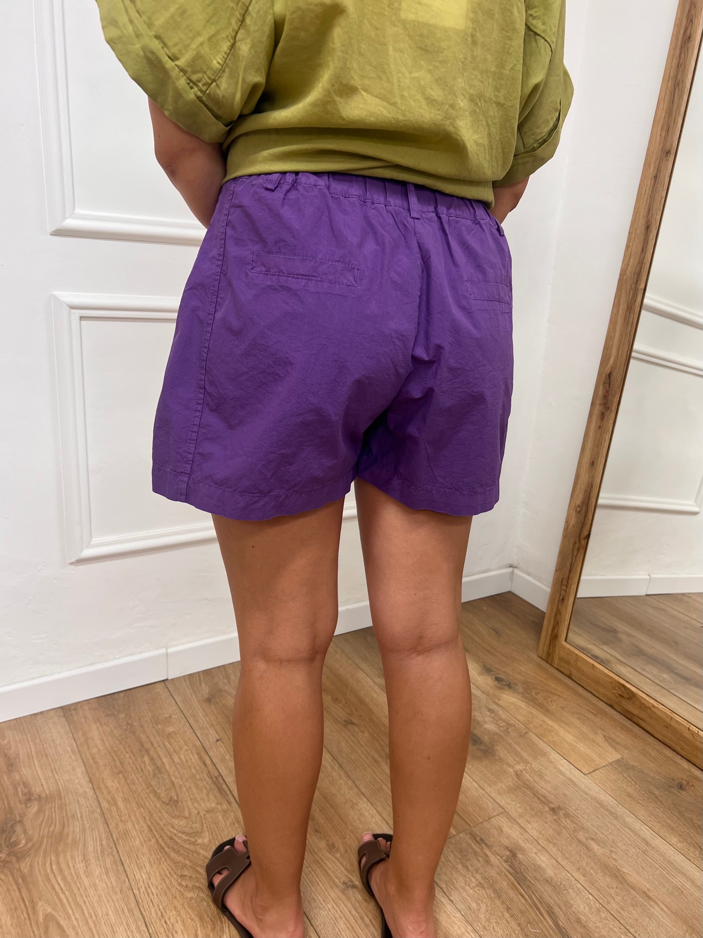 SHORT STELLINA TELA PARACADUTE VIOLA SUSY MIX