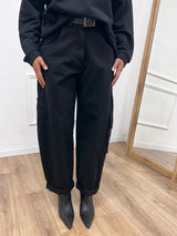 PANTALONE CARGO VITA ALTA MELISSA NERO SUSY MIX