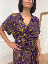 BLUSA BOTTONCINI FANTASIA BANDANA VIOLA SUSY MIX