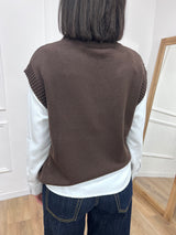 GILET IN MAGLIA SCOLLO V MORO SUSY MIX