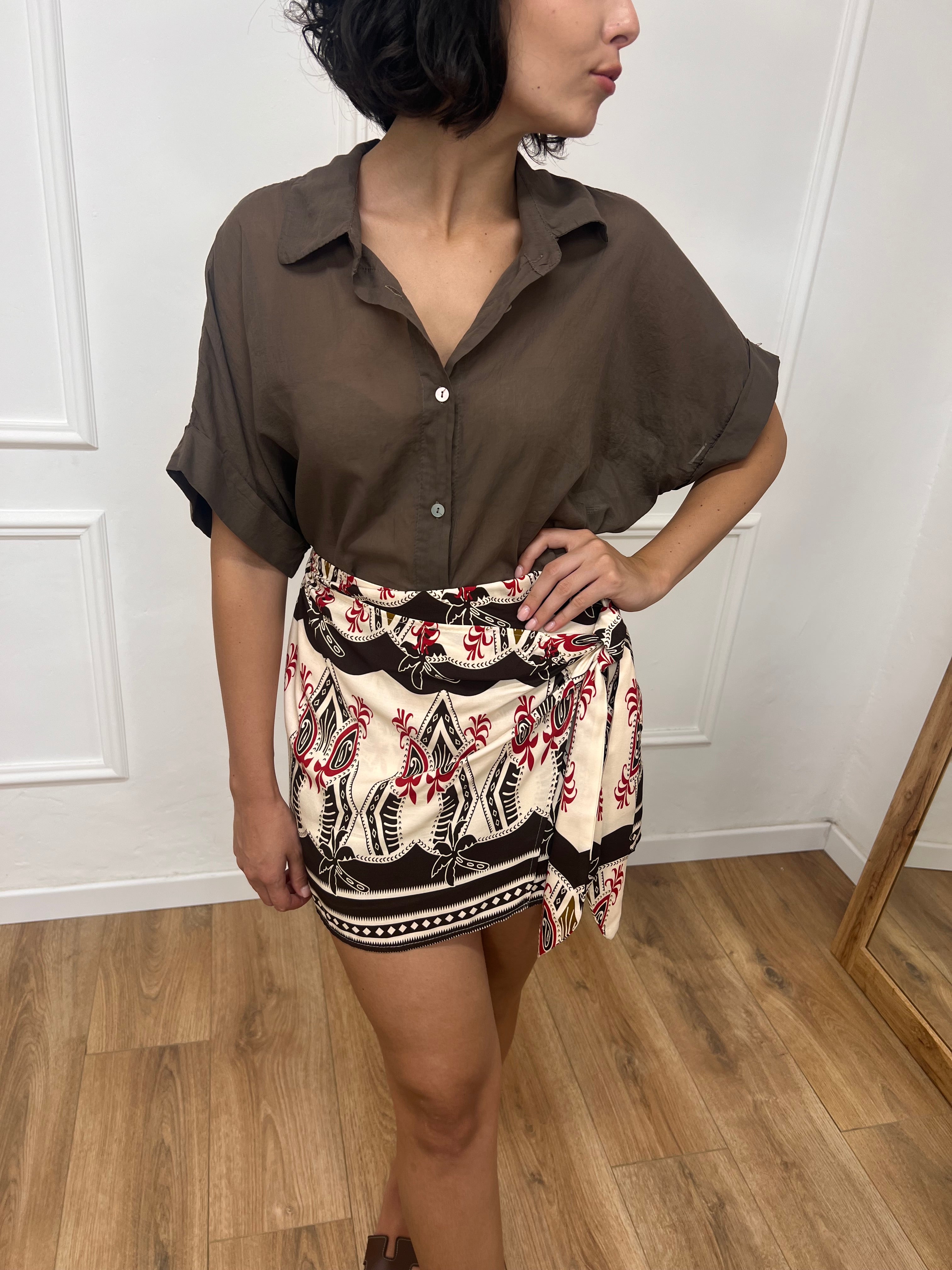CAMICIA LUNGA MUSSOLA M/C BOTTONI JALE MORO SUSY MIX