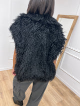 GIACCA 3 in 1 ECOPELLE + GILET MONGOLIA VITTORIA NERO