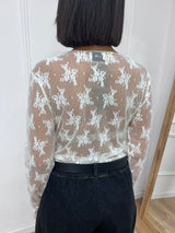 MAGLIA PIZZO MANICOTTI ROBERTA BURRO SUSY MIX