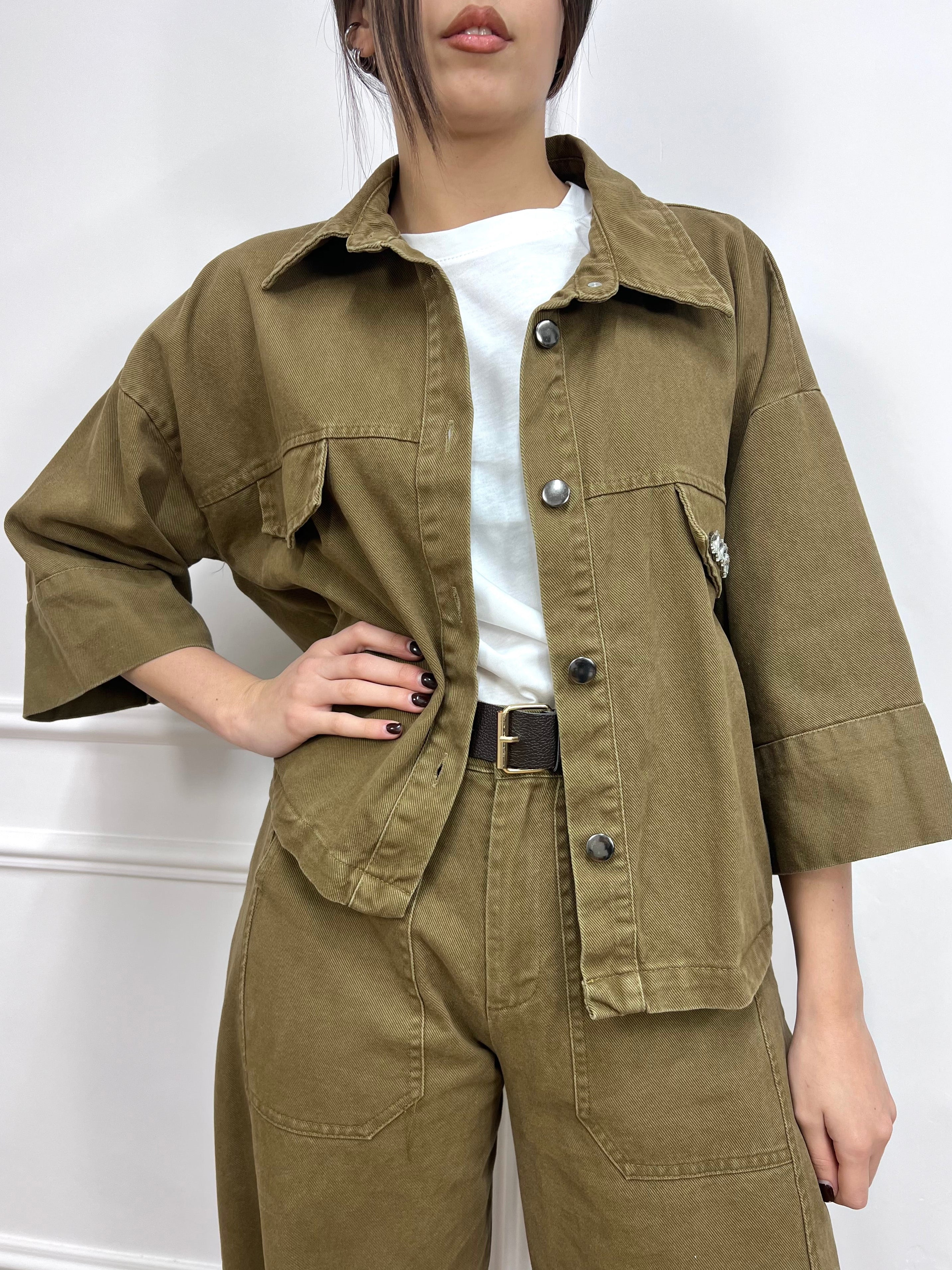 CAMICIA M/MANICA APP GIOIELLO VALE FANGO SUSY MIX