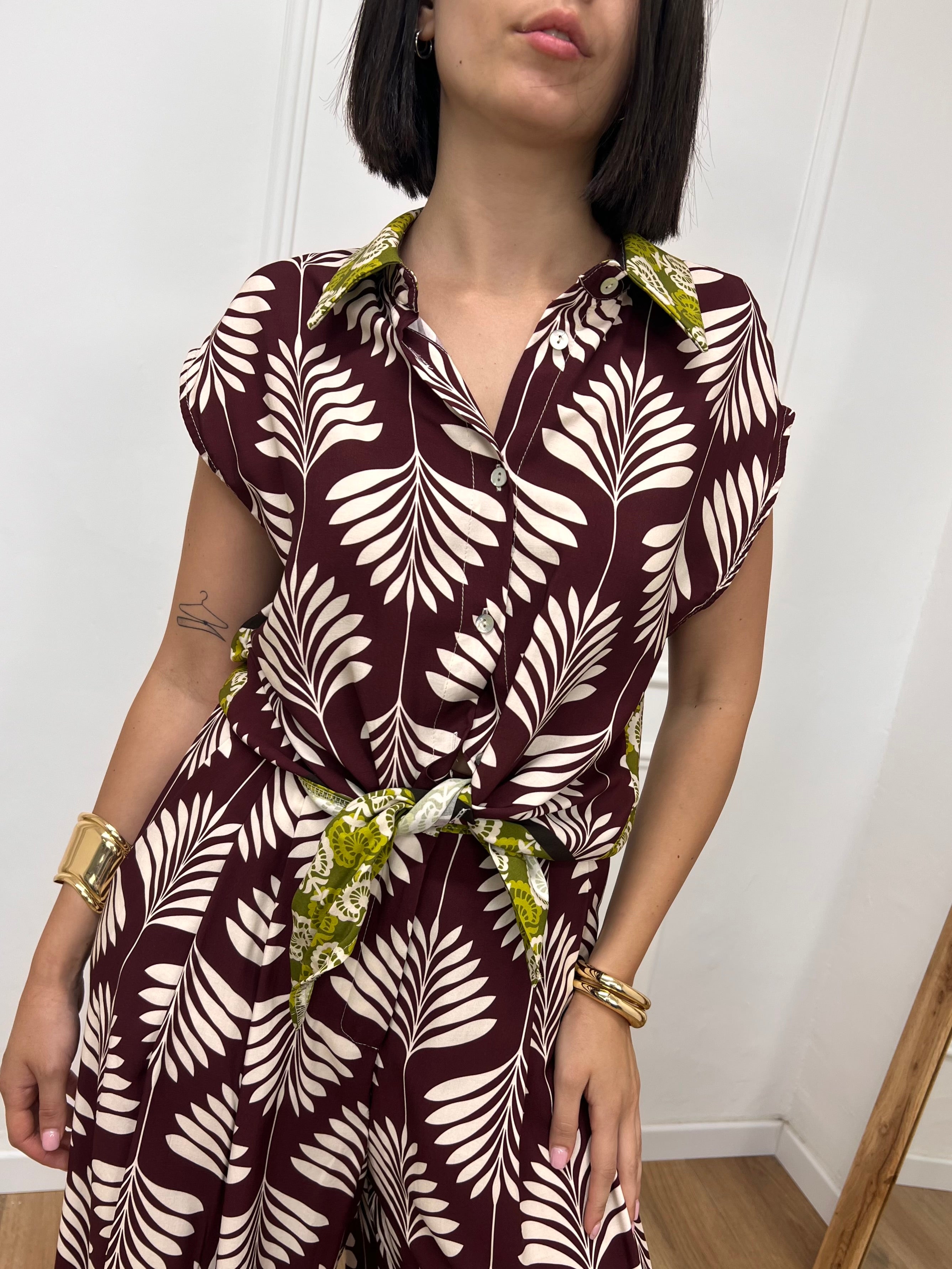 BLUSA SMANICATA BOTTONI FANTASIA FICO SUSY MIX