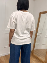 T-SHIRT GIRO M/C STAMPA CILIEGIE LATTE SUSY MIX