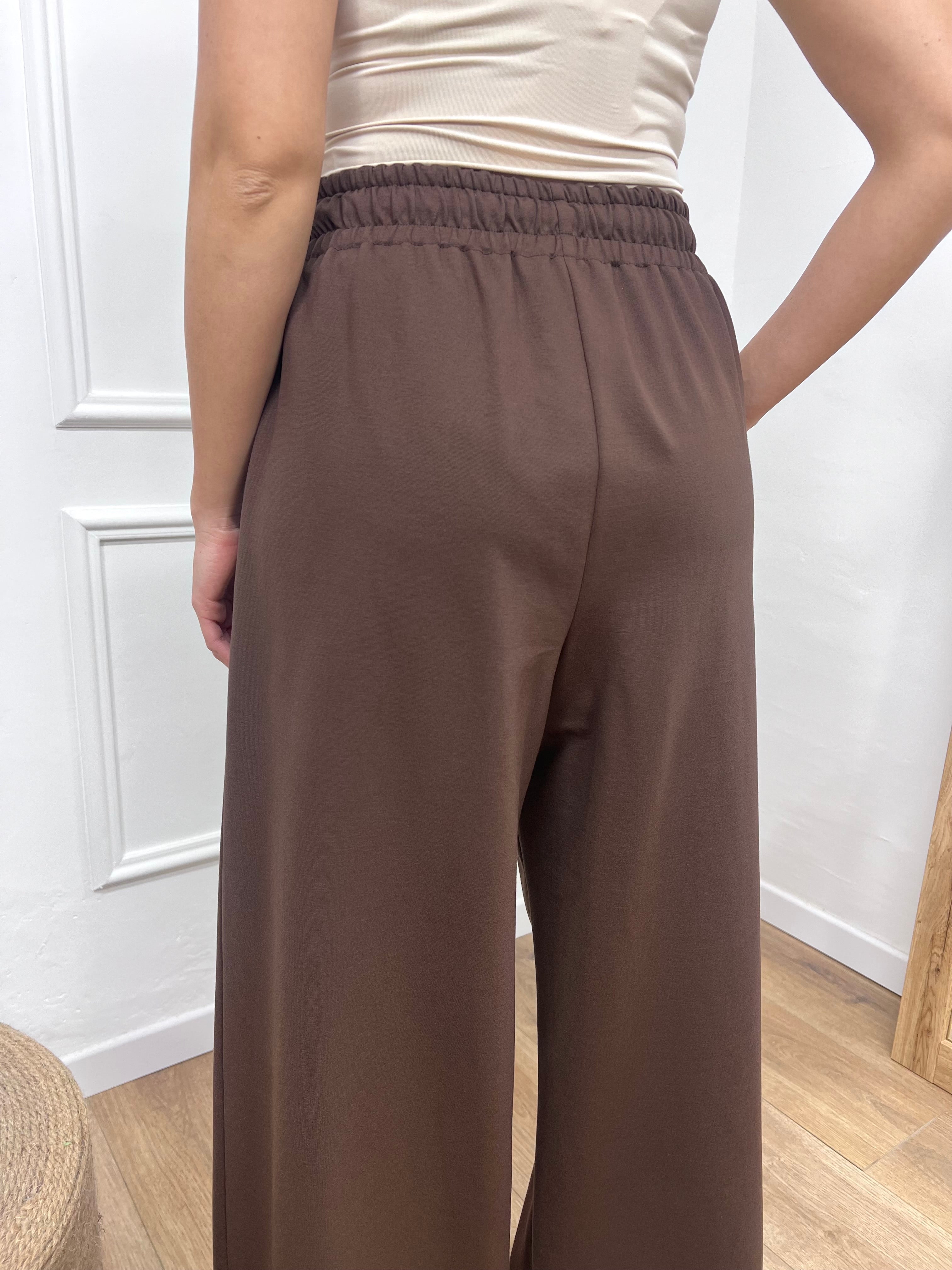 PANTALONE PALAZZO PUNTO MILANO CIOCCOLATO MOTEL