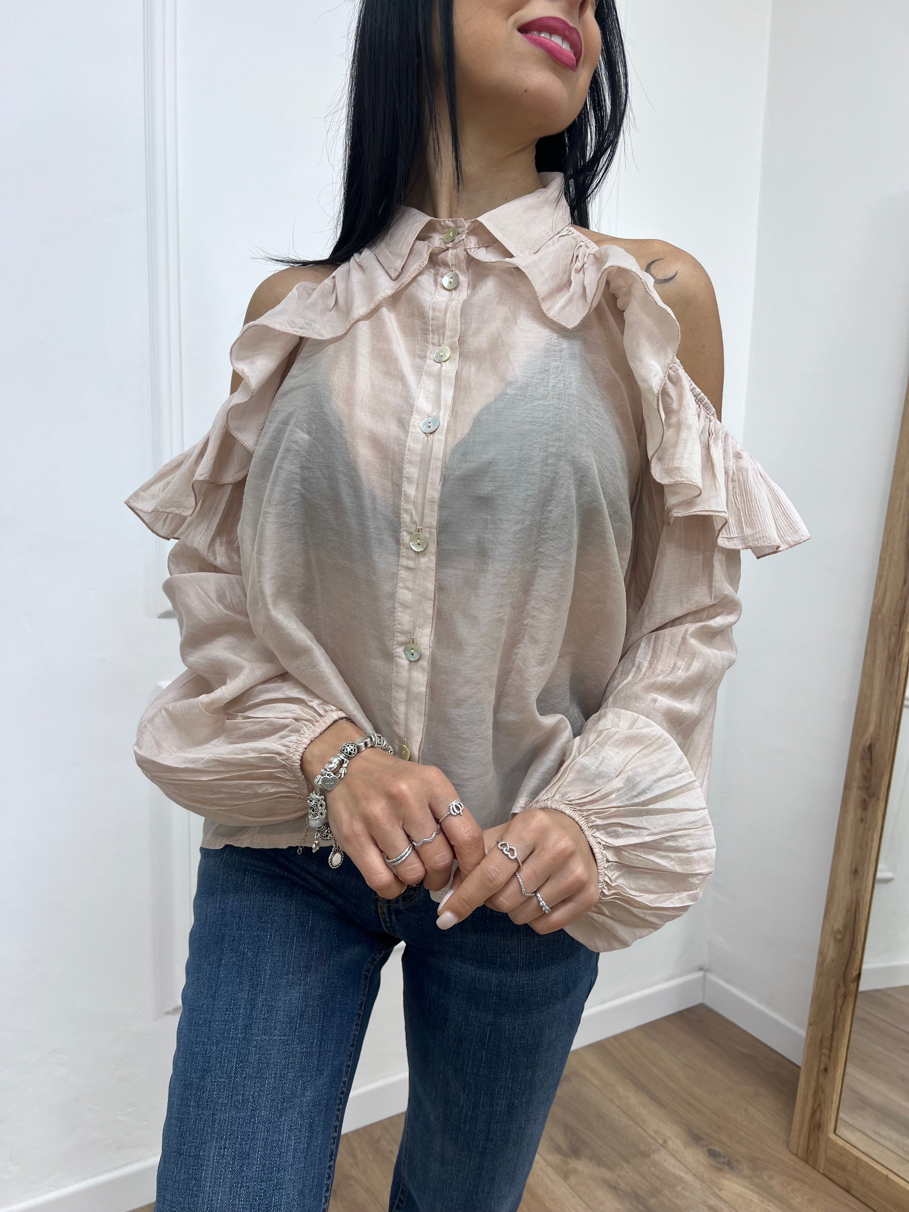 BLUSA CUT OUT ROUCHES ALENA CIPRIA SUSY MIX