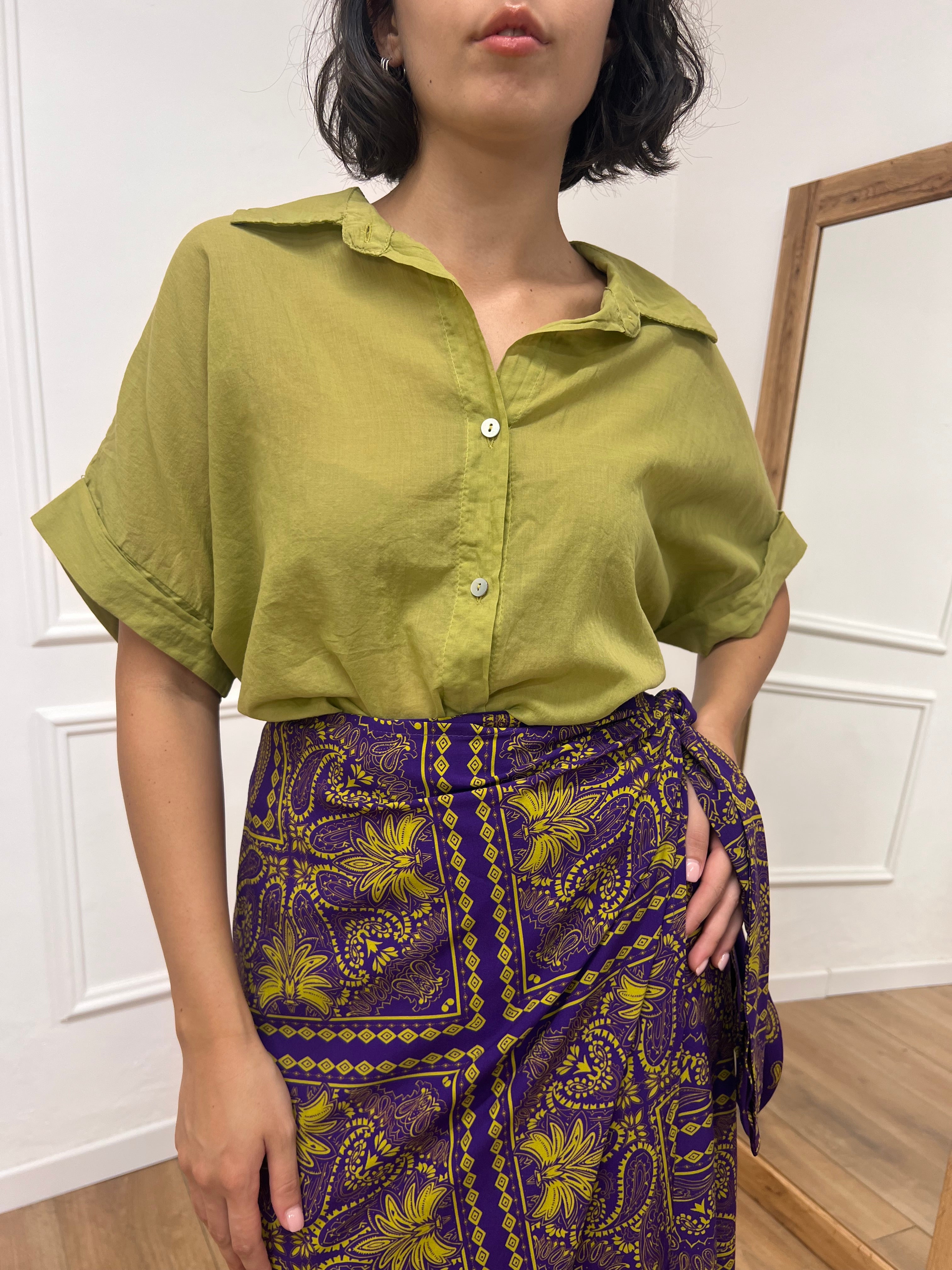CAMICIA LUNGA MUSSOLA M/C BOTTONI JALE OLIO SUSY MIX