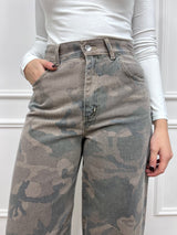 SUSY MIX PANTALONE OVETTO CAMOUFLAGE MILITARE