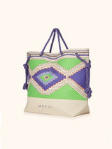 BORSA MARE MANICI CORDA FANTASIA VIOLA