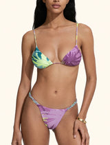 BIKINI TRIANGOLO CON SLIP FISSO FANTASIA VERDE ME FUI