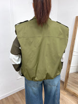 BOMBER SMANICATO TASCONI TAMI VERDE SUSY MIX