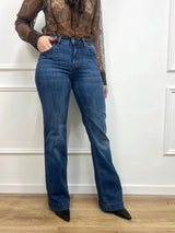 DENIM VITA REGOLARE MODELLO FLARE FLAMINIA BLU SUSY MIX