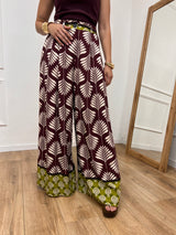 PANTALONE VITA ALTA PALAZZO FANTASIA FICO SUSY MIX