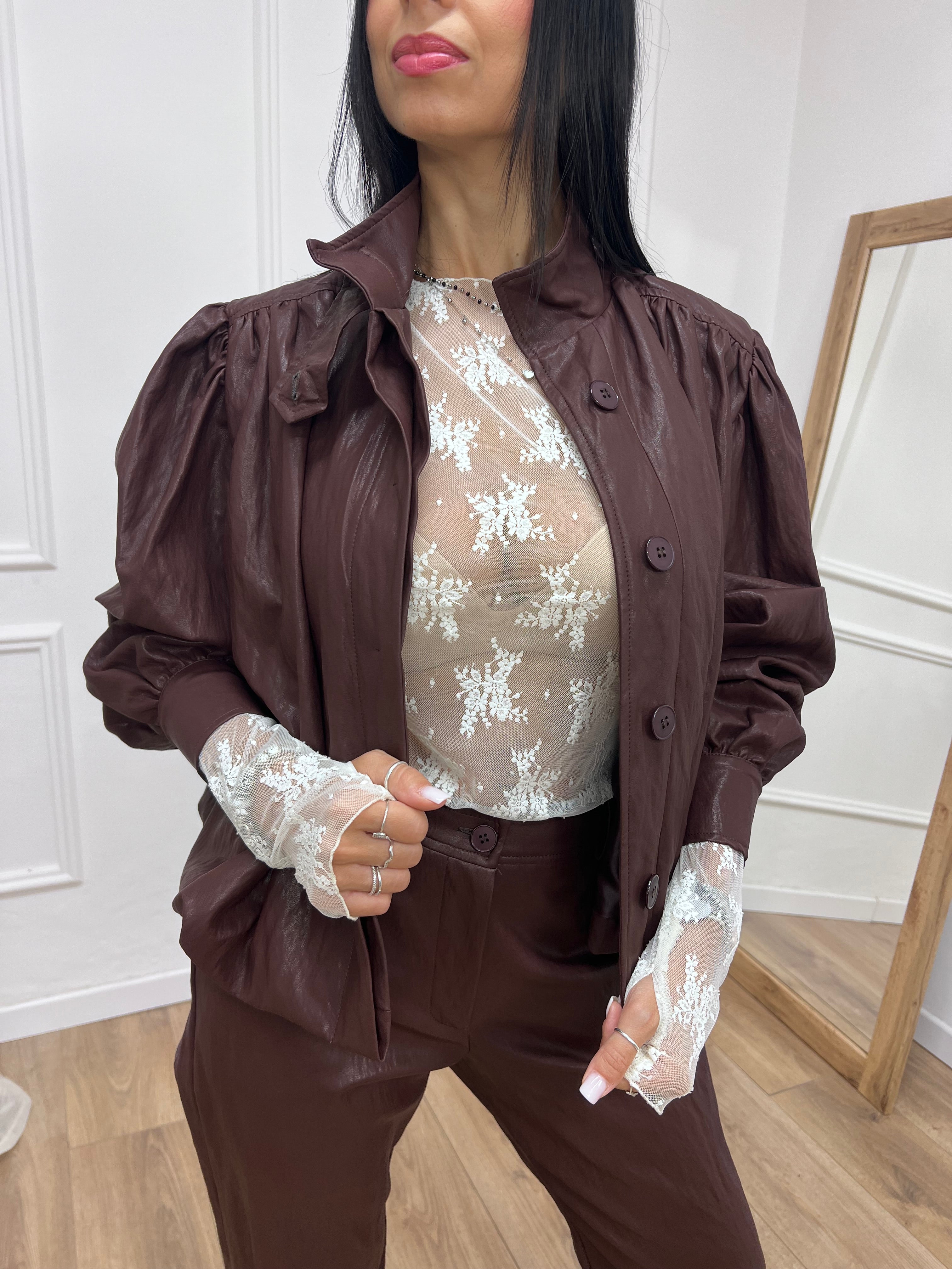 BOMBER ECOPELLE ARRICCIATO ROXY BAROLO SUSY MIX