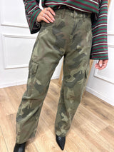 PANTALONE TELA DENIM CARGO CAMOUFLAGE SUSY MIX