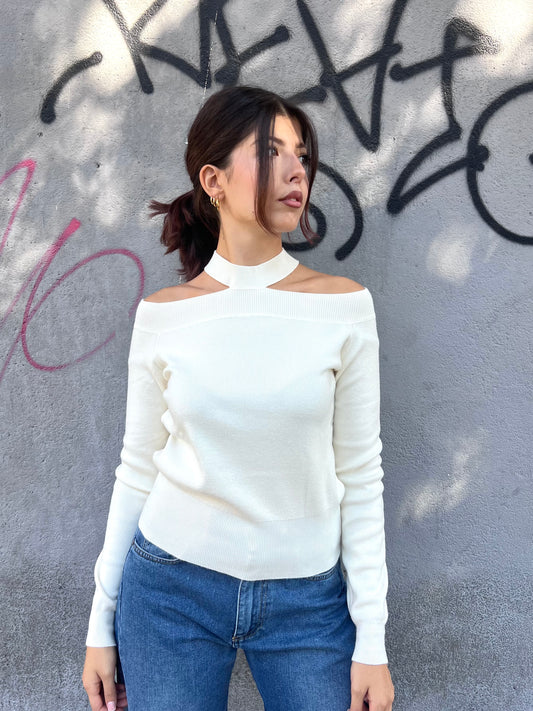 SUSY MIX MAGLIA RASATA CUT OUT VERONICA BURRO