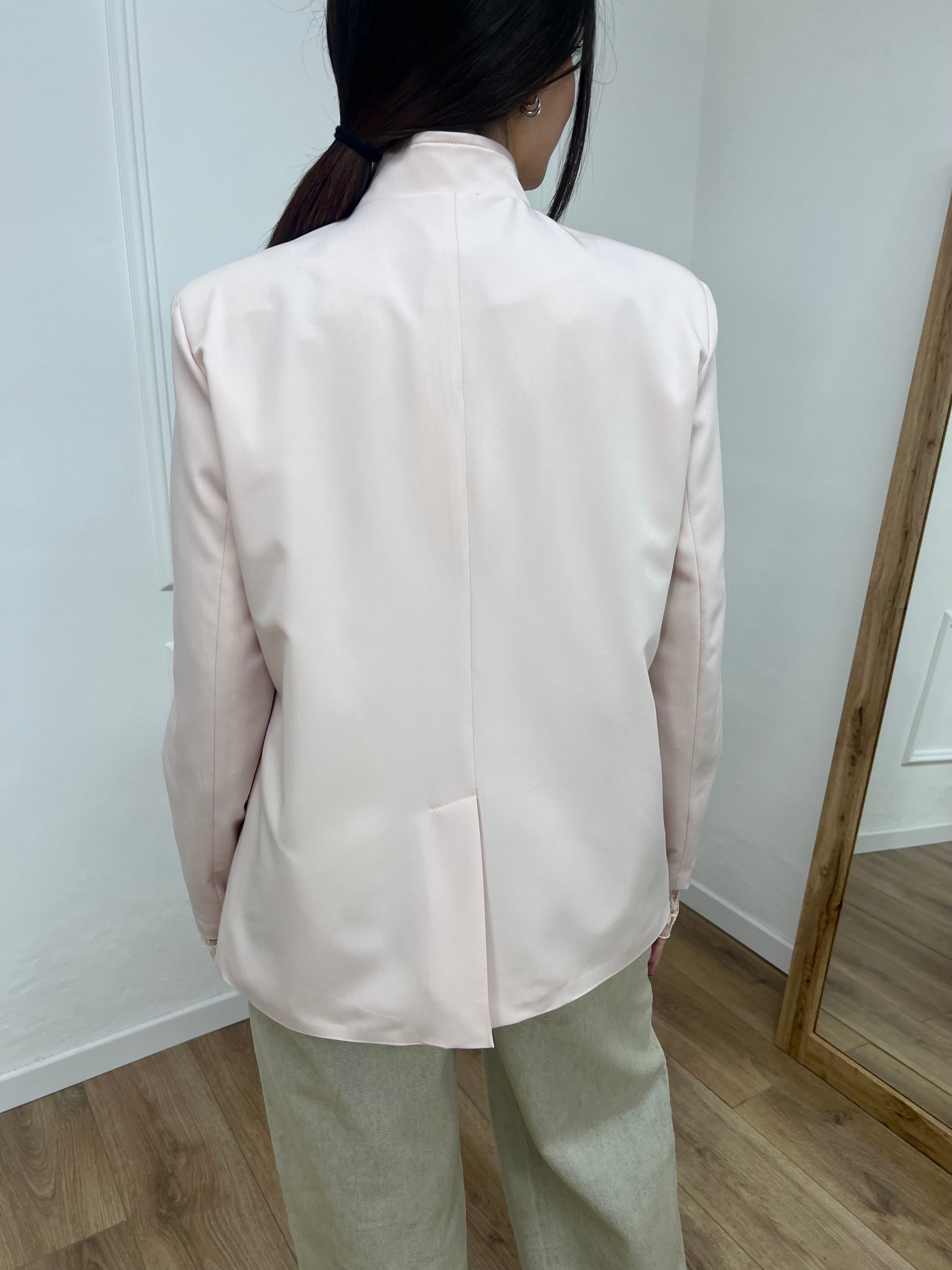 GIACCA LONG BOTTONE ASIMMETRICO NALA ROSA SUSY MIX