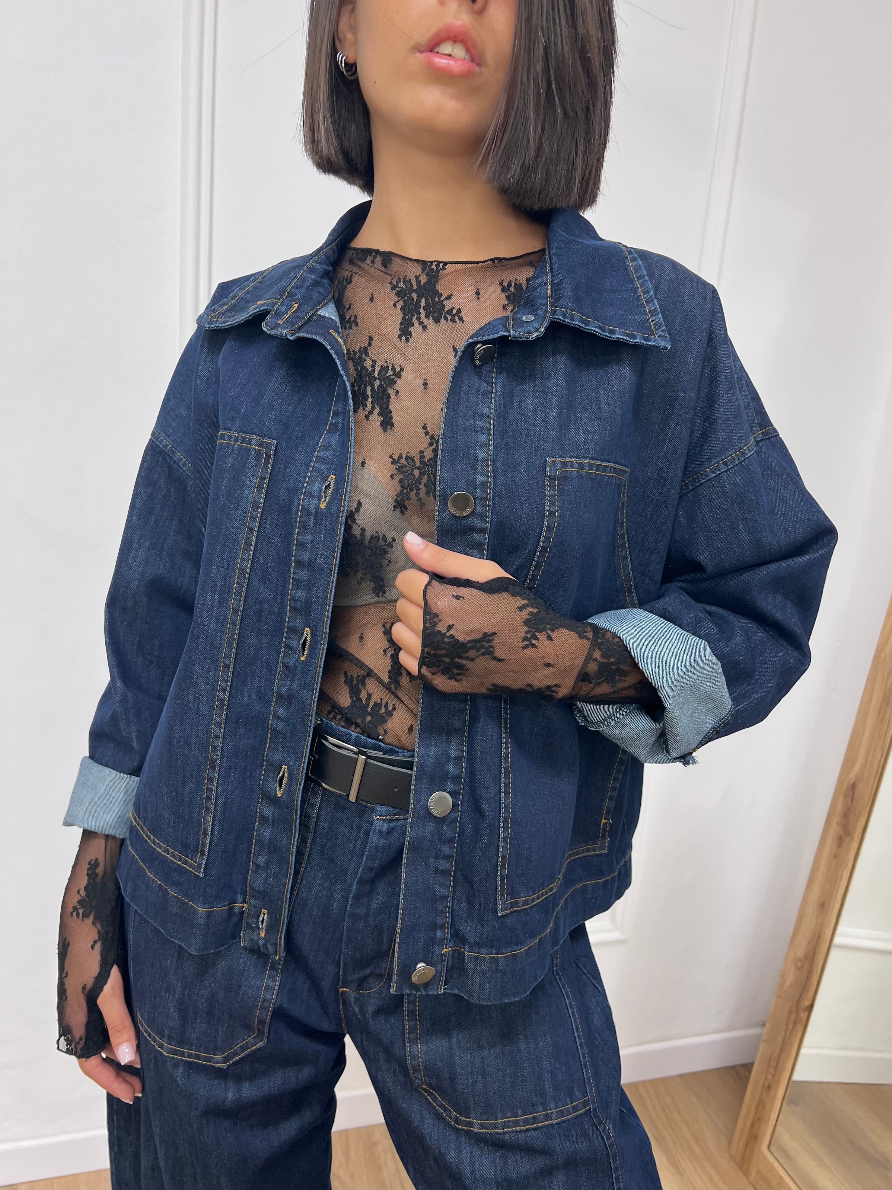 GIUBBINO DENIM SCATOLA BLU ZERO SUSY MIX