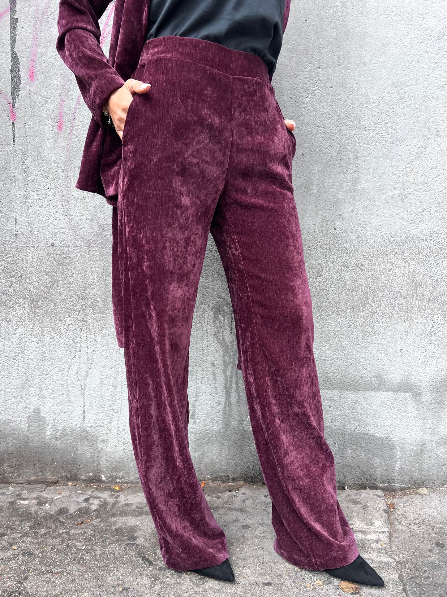 SUSY MIX COMPLETO GIACCA FUSCIACCA & PANT CINIGLIA VINO