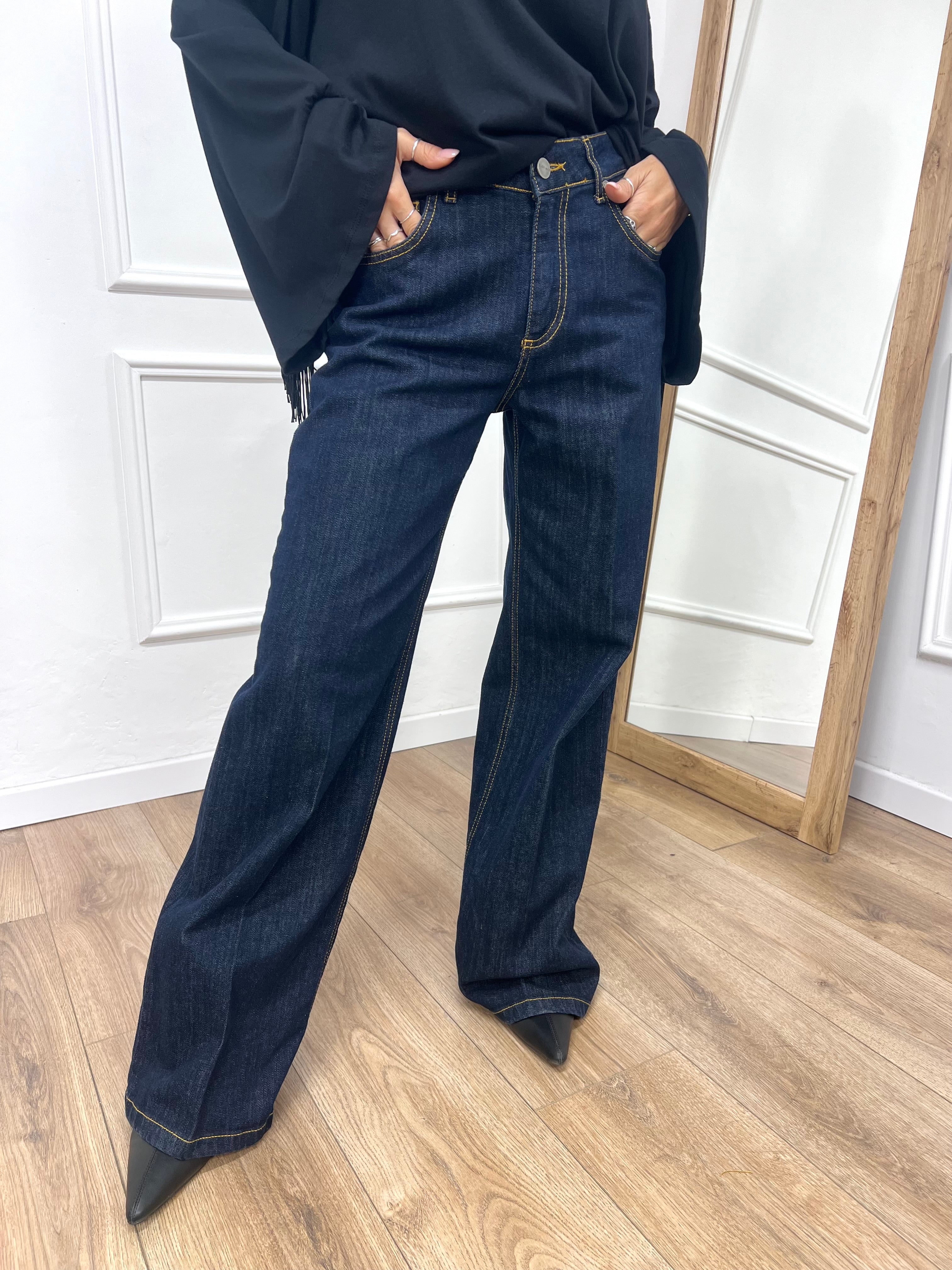 DENIM VITA ALTA PALAZZO JELISA BLU ZERO SUSY MIX