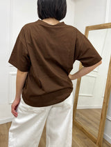 T-SHIRT M/C OVER TASCA MICRO PAILLETTES MORO SUSY MIX