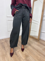 PANTALONE BALLON STELLINA TELA DENIM PIOMBO SUSY MIX