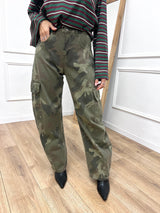 PANTALONE TELA DENIM CARGO CAMOUFLAGE SUSY MIX