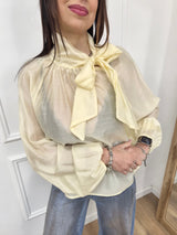 BLUSA CON FIOCCO BARBARA GIALLO BURRO SUSY MIX