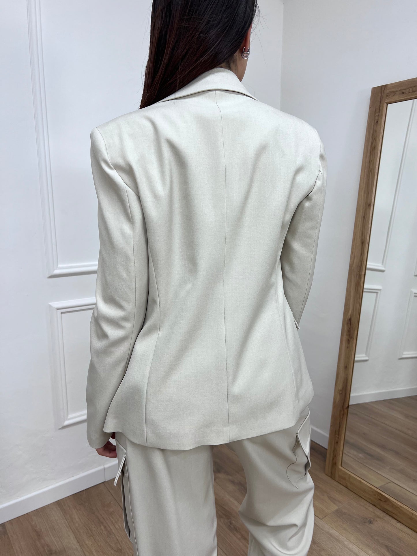 SUSY MIX GIACCA MONOPETTO AVVITATA CECILIA BEIGE