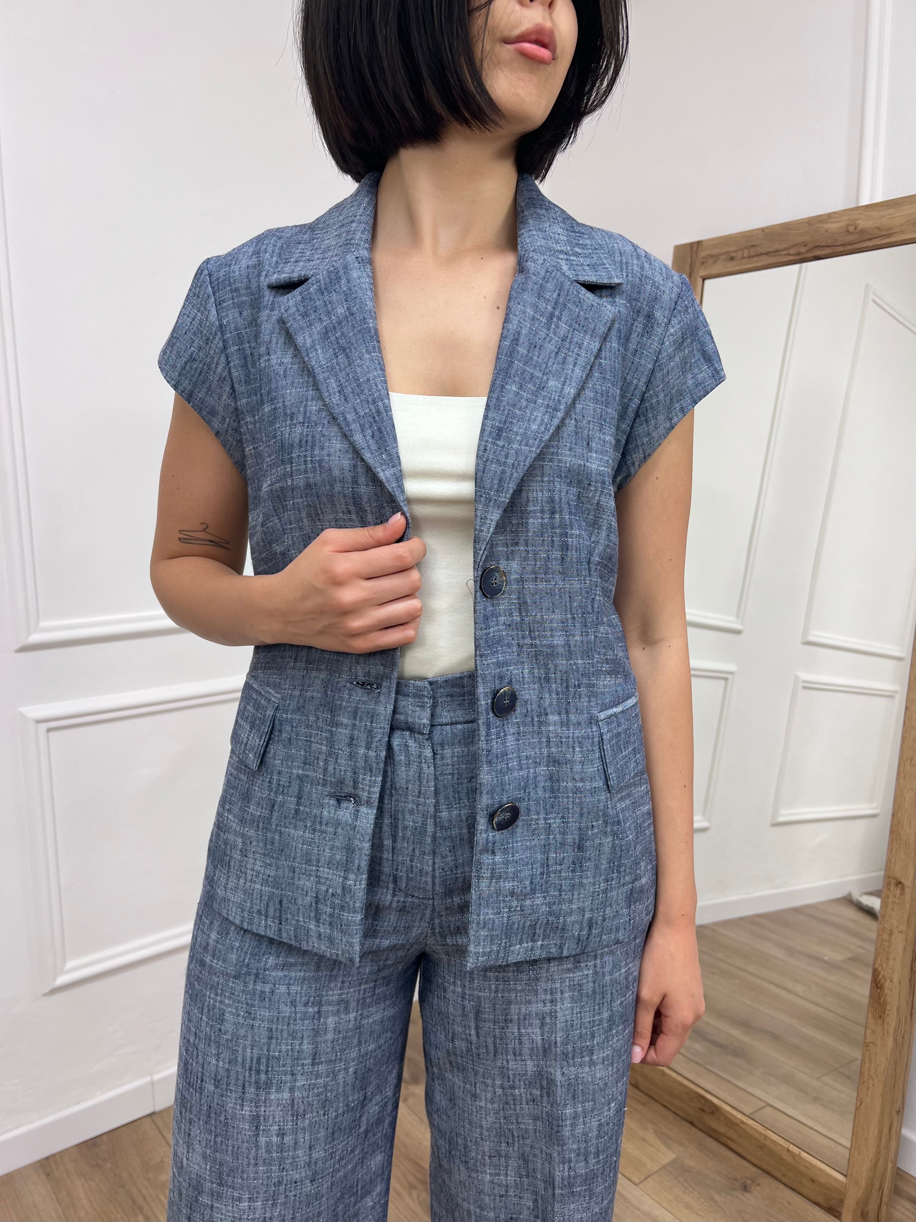GIACCA M/ALETTA AVVITATA BOTTONI NORA DENIM MOTEL