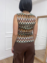 TOP CROCHET SCOLLO INCROCIO MISSONI SUSY MIX