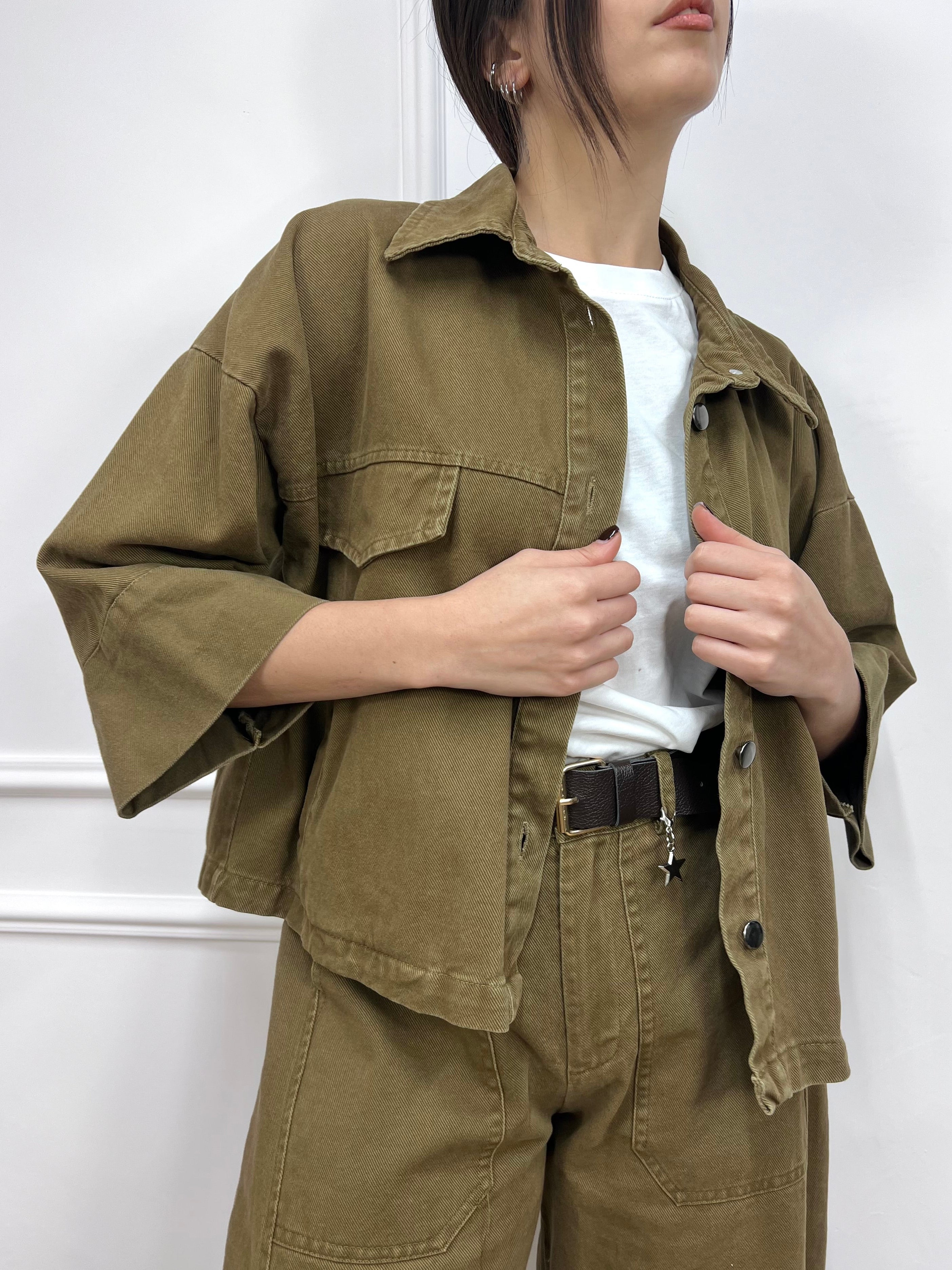CAMICIA M/MANICA APP GIOIELLO VALE FANGO SUSY MIX