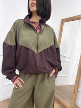 BOMBER JOGGER BICOLORE ELENA VERDE SUSY MIX