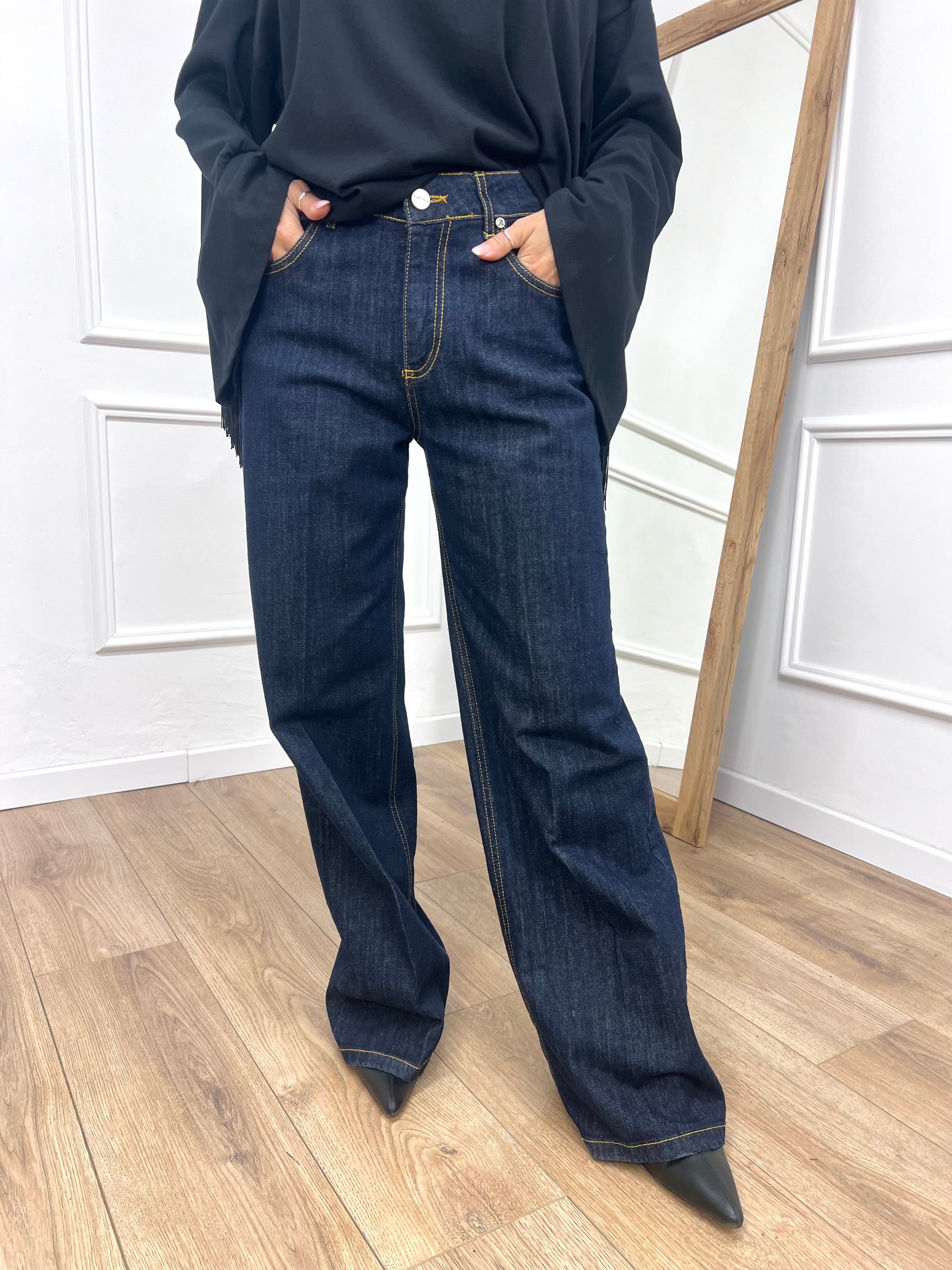 DENIM VITA ALTA PALAZZO JELISA BLU ZERO SUSY MIX