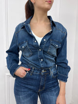 CAMICIA FIT DENIM ANDREIA BLU SUSY MIX