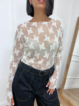 MAGLIA PIZZO MANICOTTI ROBERTA BURRO SUSY MIX