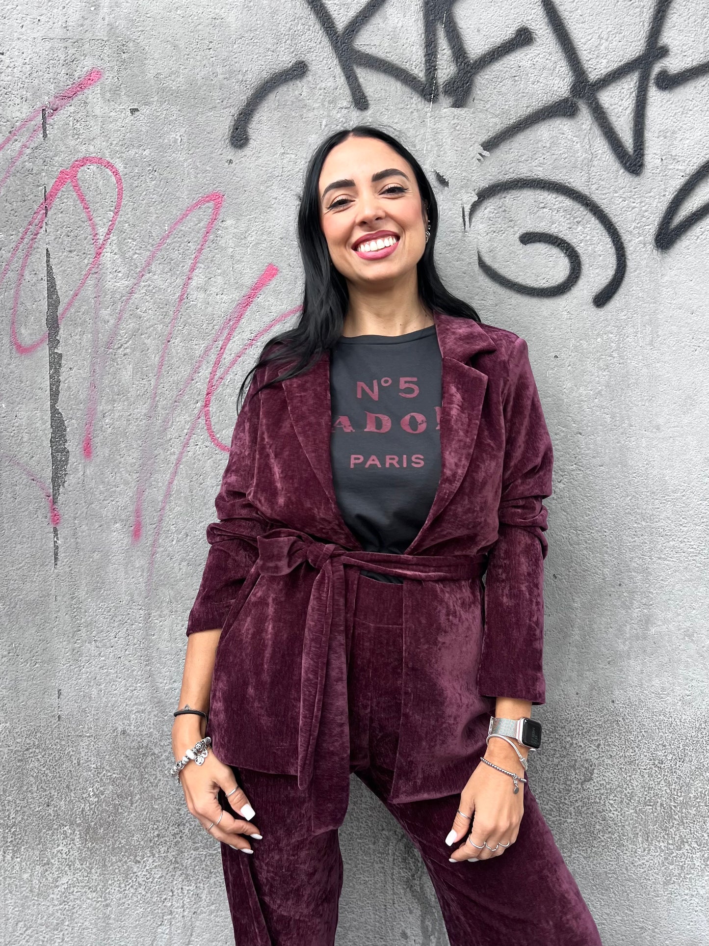 SUSY MIX COMPLETO GIACCA FUSCIACCA & PANT CINIGLIA VINO