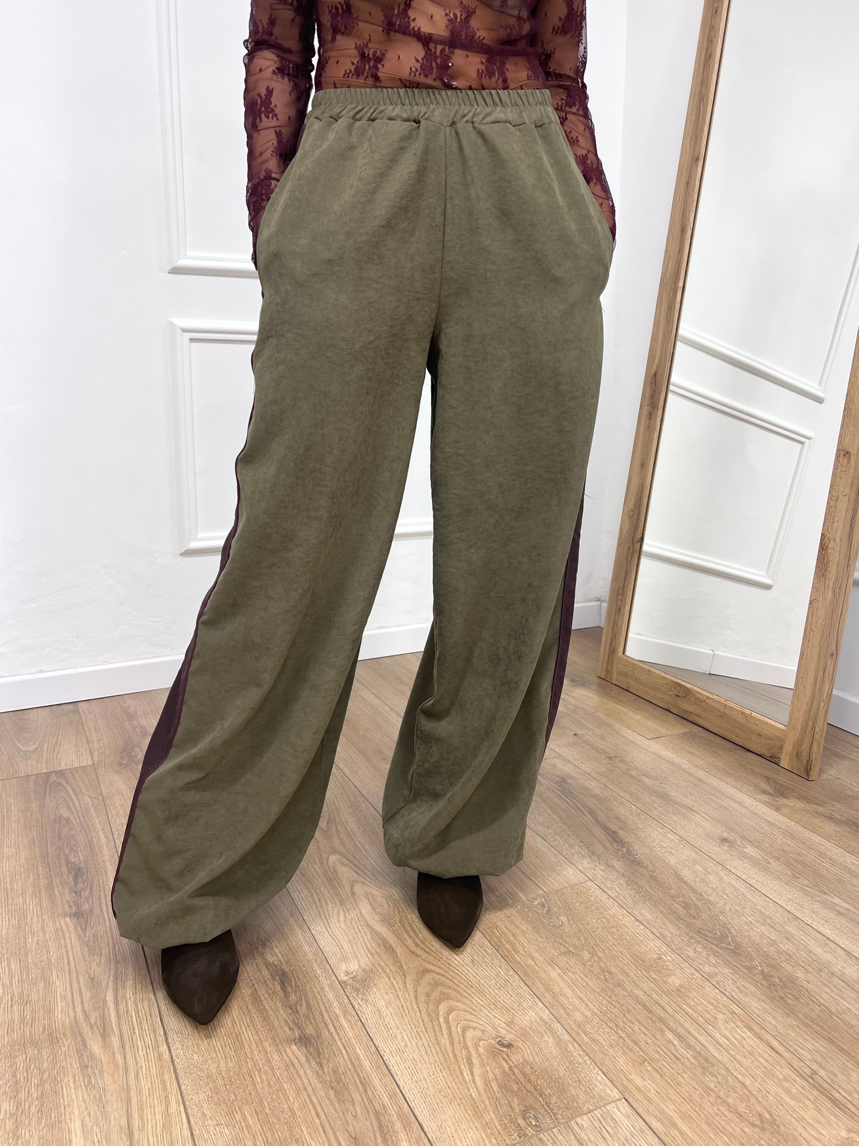 PANTALONE JOGGING BANDA ELENA VERDE SUSY MIX