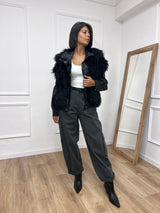PANTALONE CARGO VITA ALTA MELISSA PIOMBO SUSY MIX