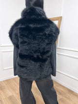 GILET ECOFUR CON CERNIERA NERO GLAMOROUS
