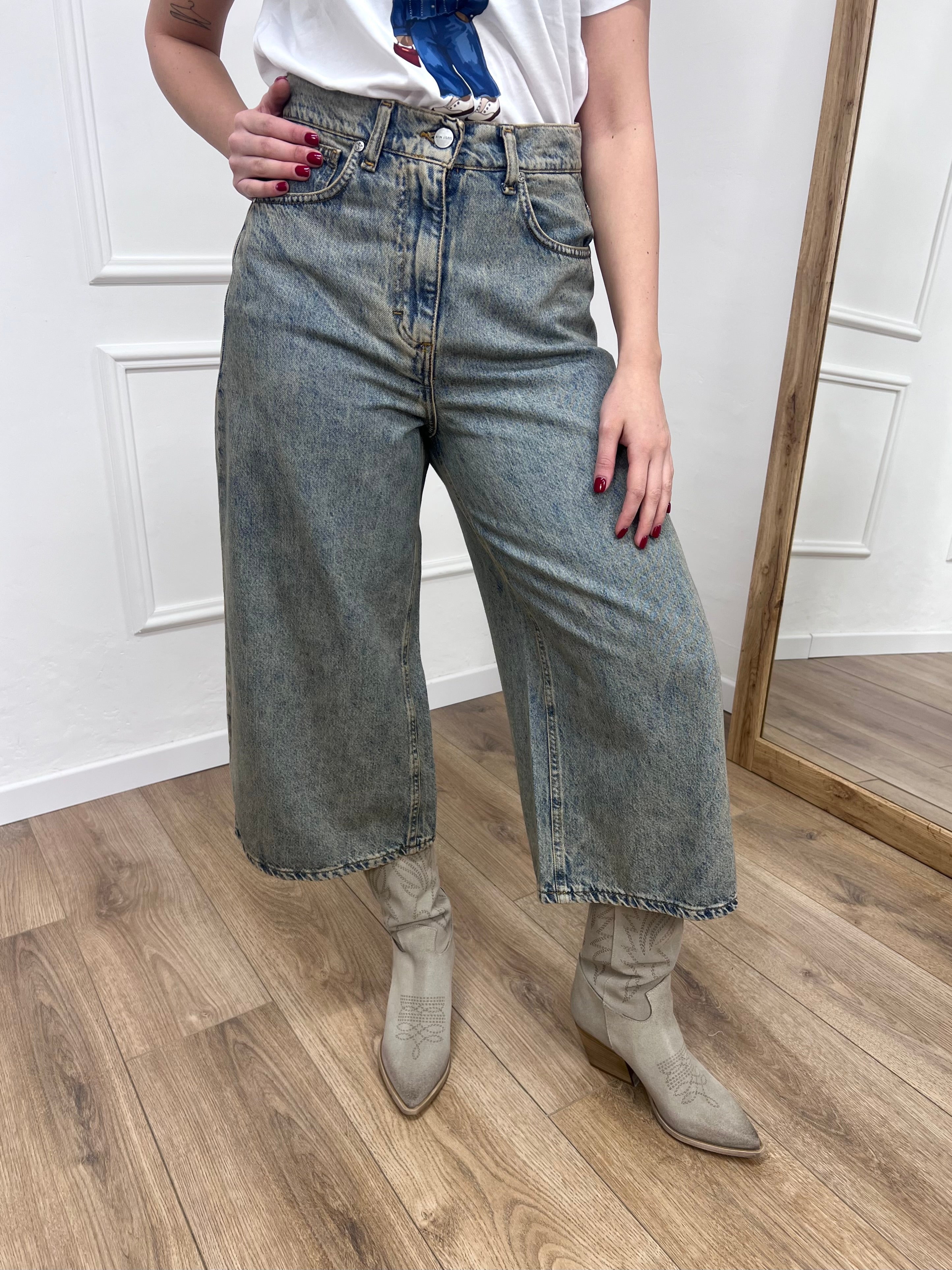 SUSY MIX DENIM BERMUDA PALAZZO MARTY SABBIATO