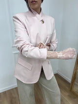 GIACCA LONG BOTTONE ASIMMETRICO NALA ROSA SUSY MIX