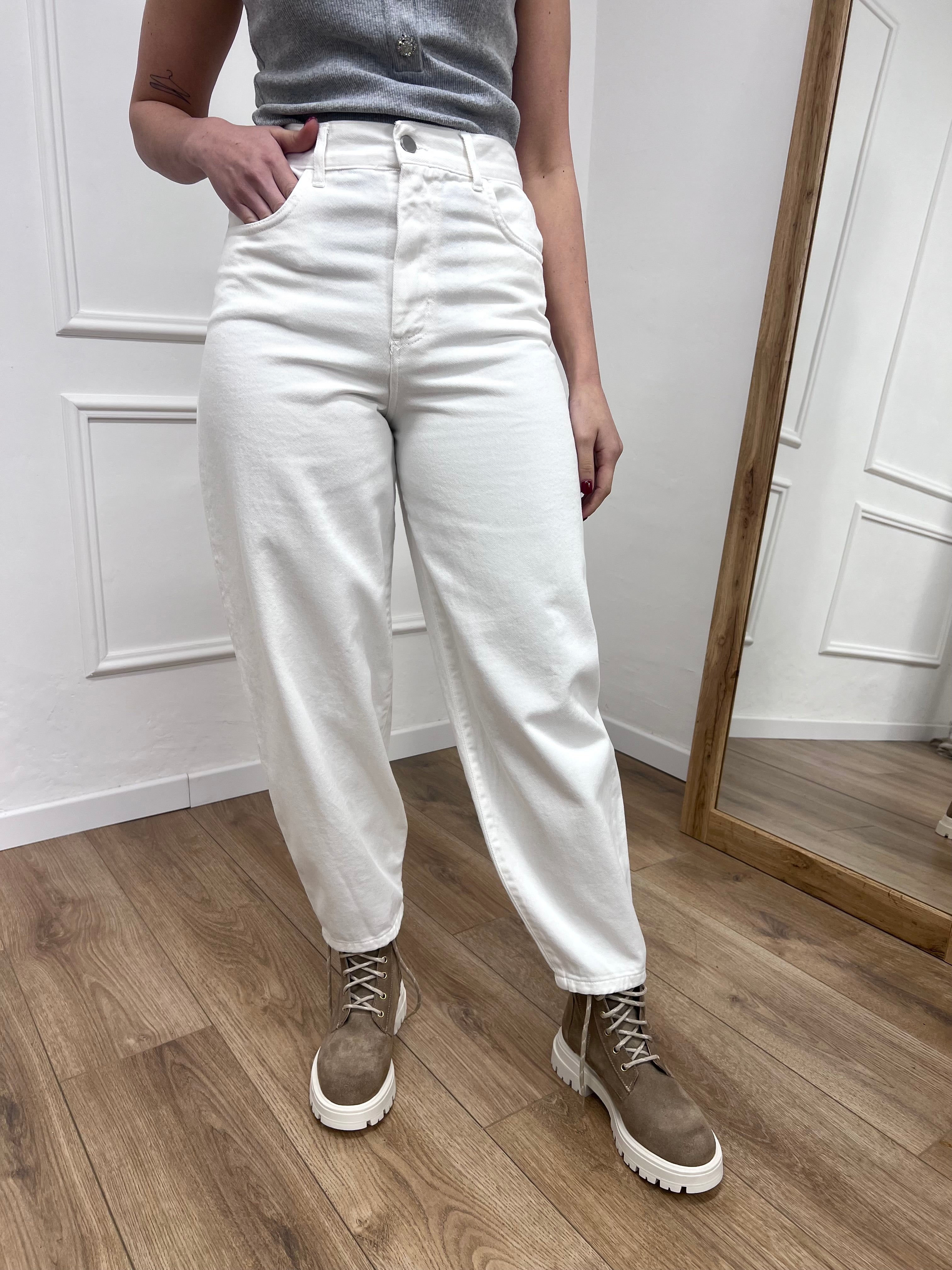 PANTALONE VITA ALTA OVETTO CAMY BIANCO SUSY MIX