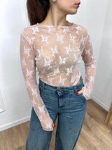 MAGLIA PIZZO MANICOTTI ROBERTA ROSA SUSY MIX